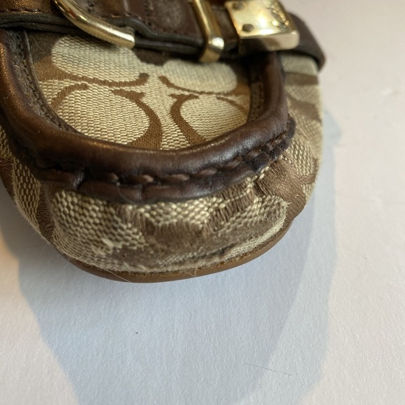 Coach Flores A2160 Women's Brown Casual Slip On Buckle Loafer Flats Size 9.5B - Picture 8 of 13